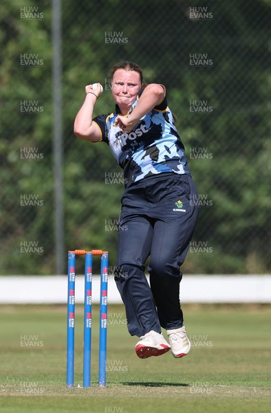 270625  Glamorgan Women v Sussex Sharks, Vitality Blast Women League Two South - Poppy Tulloch of Glamorgan Women bowls