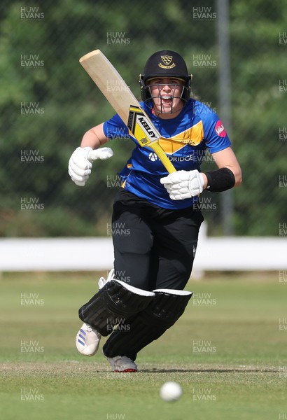 270625  Glamorgan Women v Sussex Sharks, Vitality Blast Women League Two South - Mollie Adams of Sussex Sharks plays a shot
