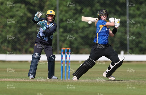 270625  Glamorgan Women v Sussex Sharks, Vitality Blast Women League Two South - Mollie Adams of Sussex Sharks plays a shot