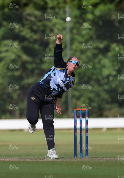 270625  Glamorgan Women v Sussex Sharks, Vitality Blast Women League Two South - Gemma Porter of Glamorgan Women bowls