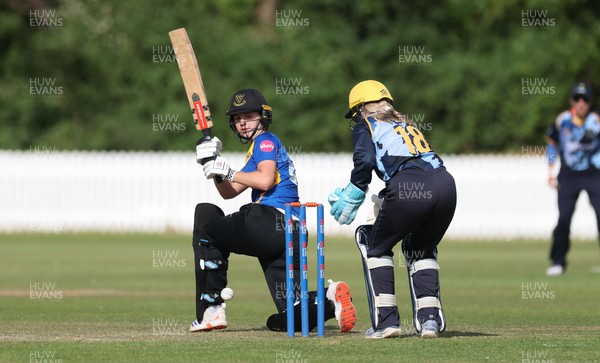 270625  Glamorgan Women v Sussex Sharks, Vitality Blast Women League Two South - Georgia Parfitt of Glamorgan Women collects the shot from Mollie Adams of Sussex Sharks