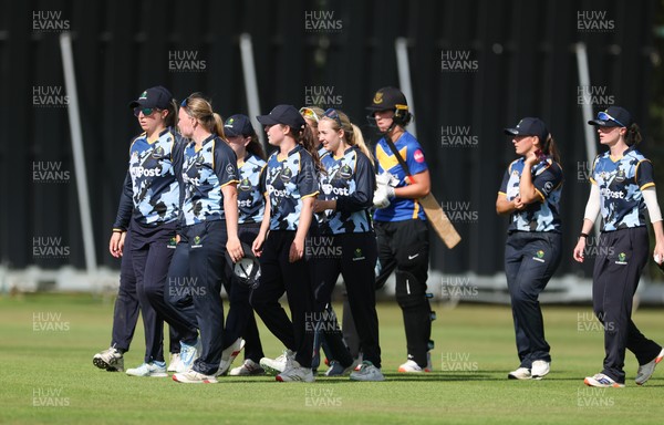 270625  Glamorgan Women v Sussex Sharks, Vitality Blast Women League Two South - Glamorgan players leave the pitch after winning the match