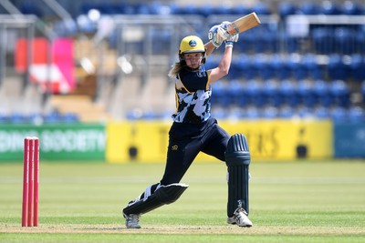 100525 - Glamorgan Women v Sussex Sharks Women, T20 Vitality Blast Women’s County Cup - Charlotte Scarborough of Glamorgan Women batting