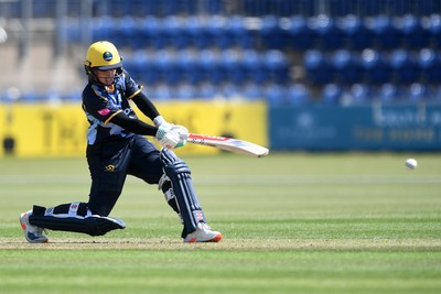 100525 - Glamorgan Women v Sussex Sharks Women, T20 Vitality Blast Women’s County Cup - Charlotte Scarborough of Glamorgan Women batting