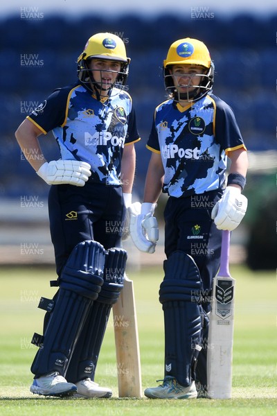 100525 - Glamorgan Women v Sussex Sharks Women, T20 Vitality Blast Women’s County Cup - Bea Ellis and Bethan Gammon of Glamorgan Women