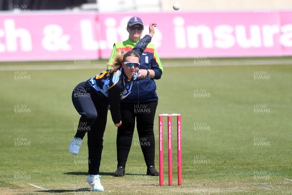 100525 - Glamorgan Women v Sussex Sharks Women, T20 Vitality Blast Women’s County Cup - Gemma Porter of Glamorgan Women bowling
