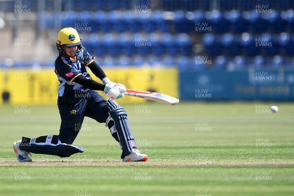 100525 - Glamorgan Women v Sussex Sharks Women, T20 Vitality Blast Women’s County Cup - Charlotte Scarborough of Glamorgan Women batting