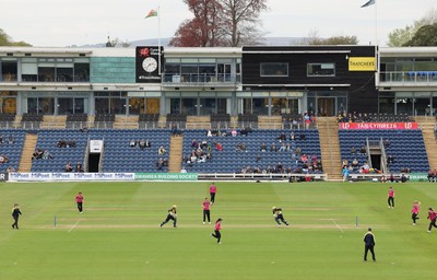 190425 - Glamorgan Women v Sussex Sharks, Metro Bank One Day Cup - A general view of the ground as Bea Ellis of Glamorgan Women and Daisy Jeanes of Glamorgan Women open the batting for Glamorgan Women’s first match