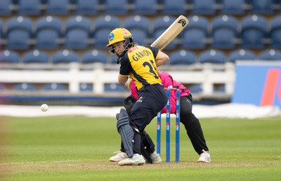 190425 - Glamorgan Women v Sussex Sharks, Metro Bank One Day Cup - Bethan Gammon of Glamorgan Women plays a shot