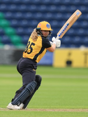 190425 - Glamorgan Women v Sussex Sharks, Metro Bank One Day Cup - Gemma Porter of Glamorgan Women plays a shot