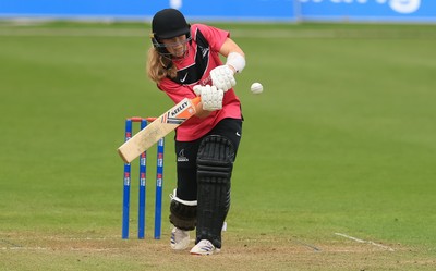 190425 - Glamorgan Women v Sussex Sharks, Metro Bank One Day Cup - Mollie Adams of Sussex Sharks plays a shot