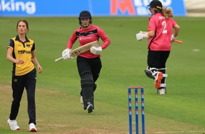 190425 - Glamorgan Women v Sussex Sharks, Metro Bank One Day Cup - Jazz Westley of Sussex Sharks plays a shot