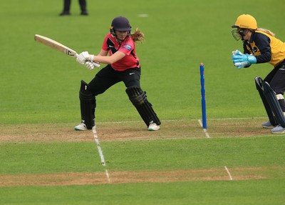 190425 - Glamorgan Women v Sussex Sharks, Metro Bank One Day Cup - Talitha Stanley of Sussex Sharks plays a shot