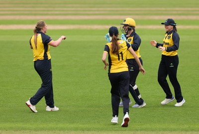 190425 - Glamorgan Women v Sussex Sharks, Metro Bank One Day Cup - Glamorgan Women celebrate