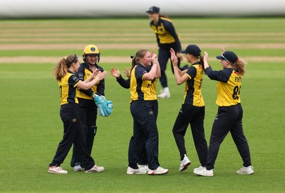 190425 - Glamorgan Women v Sussex Sharks, Metro Bank One Day Cup - Glamorgan Women celebrate