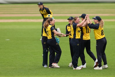 190425 - Glamorgan Women v Sussex Sharks, Metro Bank One Day Cup - Glamorgan Women celebrate