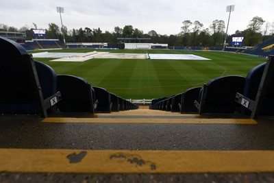 190425 - Glamorgan Women v Sussex Women - Metro Bank One Day Cup - The start of play is delayed at Sophia Gardens due to poor weather from the night before