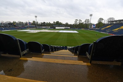 190425 - Glamorgan Women v Sussex Women - Metro Bank One Day Cup - The start of play is delayed at Sophia Gardens due to poor weather from the night before