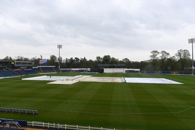 190425 - Glamorgan Women v Sussex Women - Metro Bank One Day Cup - The start of play is delayed at Sophia Gardens due to poor weather from the night before