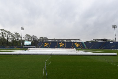 190425 - Glamorgan Women v Sussex Women - Metro Bank One Day Cup - The start of play is delayed at Sophia Gardens due to poor weather from the night before