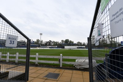 190425 - Glamorgan Women v Sussex Women - Metro Bank One Day Cup - The start of play is delayed at Sophia Gardens due to poor weather from the night before