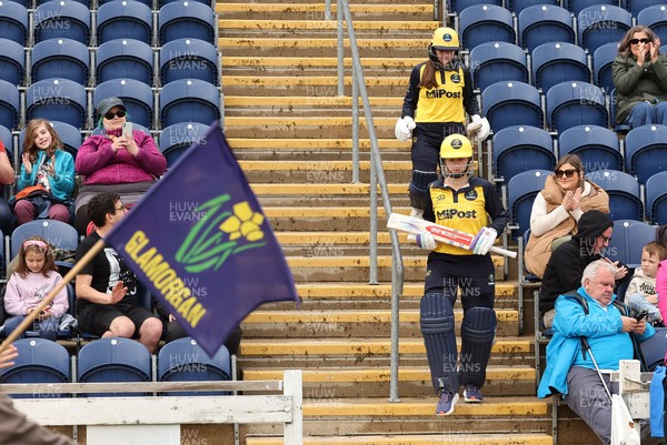 190425 - Glamorgan Women v Sussex Sharks, Metro Bank One Day Cup - Bea Ellis of Glamorgan Women and Daisy Jeanes of Glamorgan Women open the batting for Glamorgan Women’s first match