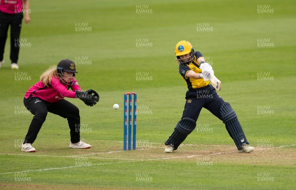 190425 - Glamorgan Women v Sussex Sharks, Metro Bank One Day Cup - Bethan Gammon of Glamorgan Women plays a shot