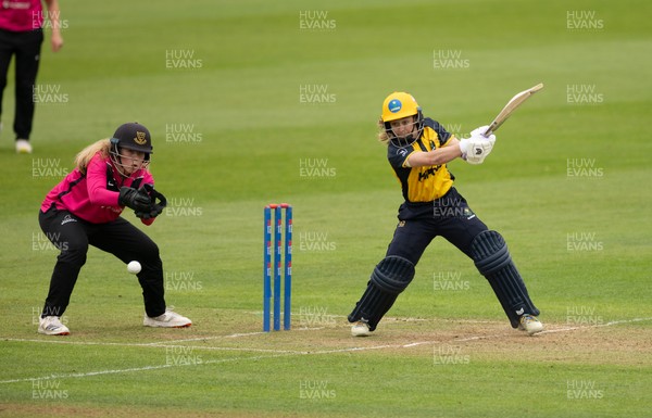 190425 - Glamorgan Women v Sussex Sharks, Metro Bank One Day Cup - Bethan Gammon of Glamorgan Women plays a shot