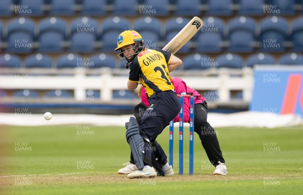 190425 - Glamorgan Women v Sussex Sharks, Metro Bank One Day Cup - Bethan Gammon of Glamorgan Women plays a shot