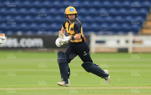 190425 - Glamorgan Women v Sussex Sharks, Metro Bank One Day Cup - Bethan Gammon of Glamorgan Women plays a shot