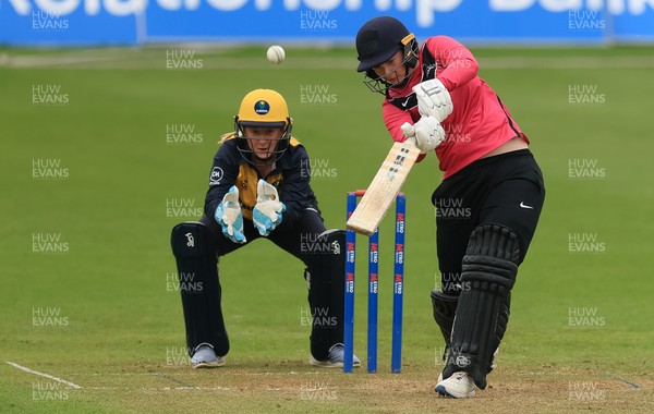 190425 - Glamorgan Women v Sussex Sharks, Metro Bank One Day Cup - Jazz Westley of Sussex Sharks plays a shot