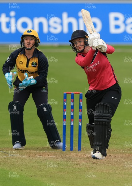 190425 - Glamorgan Women v Sussex Sharks, Metro Bank One Day Cup - Jazz Westley of Sussex Sharks plays a shot