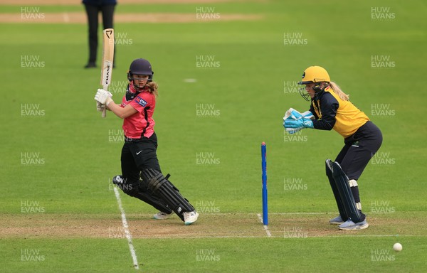 190425 - Glamorgan Women v Sussex Sharks, Metro Bank One Day Cup - Talitha Stanley of Sussex Sharks plays a shot