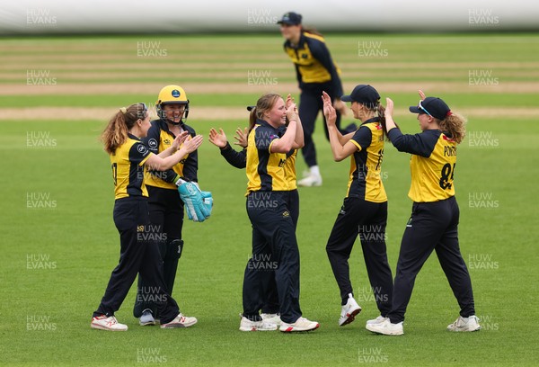 190425 - Glamorgan Women v Sussex Sharks, Metro Bank One Day Cup - Glamorgan Women celebrate