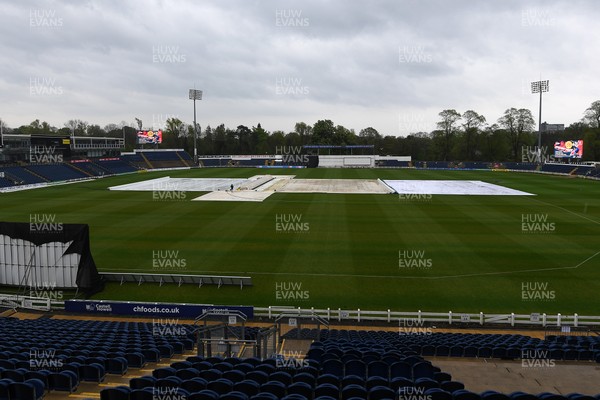 190425 - Glamorgan Women v Sussex Women - Metro Bank One Day Cup - The start of play is delayed at Sophia Gardens due to poor weather from the night before