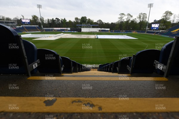 190425 - Glamorgan Women v Sussex Women - Metro Bank One Day Cup - The start of play is delayed at Sophia Gardens due to poor weather from the night before