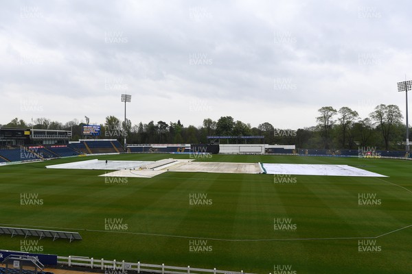190425 - Glamorgan Women v Sussex Women - Metro Bank One Day Cup - The start of play is delayed at Sophia Gardens due to poor weather from the night before