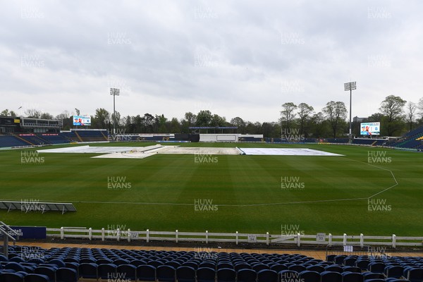 190425 - Glamorgan Women v Sussex Women - Metro Bank One Day Cup - The start of play is delayed at Sophia Gardens due to poor weather from the night before