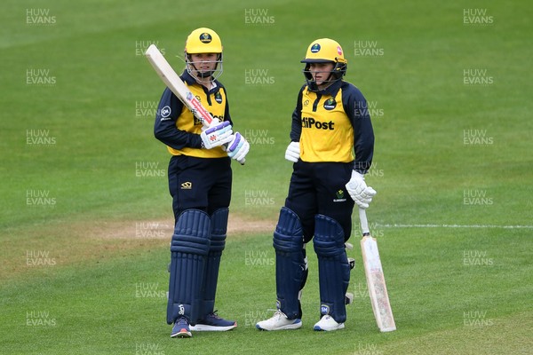 190425 - Glamorgan Women v Sussex Women - Metro Bank One Day Cup - Daisy Jeanes and Bea Ellis of Glamorgan Women