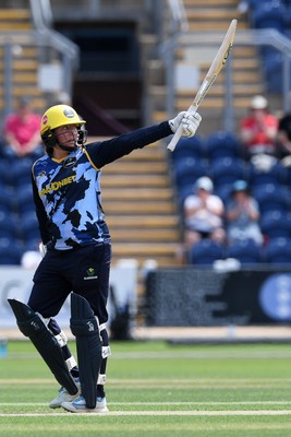 050726 - Glamorgan Women v Worcestershire Rapids Women - Vitality Blast Women League 2 - Lauren Parfitt of Glamorgan Women hits 50