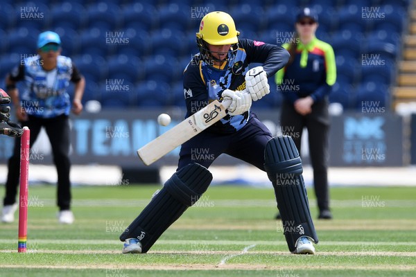 050726 - Glamorgan Women v Worcestershire Rapids Women - Vitality Blast Women League 2 - Lauren Parfitt of Glamorgan Women hits 50