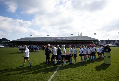 280426 - Glantaf v Y Pant, Boys Year 9 Final - Players receive their medals from Roy Bergiers