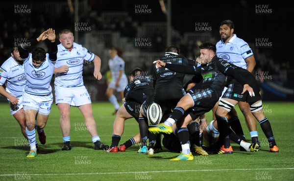 231118 - Glasgow Warriors v Cardiff Blues - Ali Price, Glasgow scrum half puts in a clearance kick � Huw Evans Agency