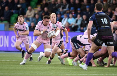 080526 - Glasgow Warriors v Cardiff Rugby - United Rugby Championship - Taine Basham of Cardiff on the charge