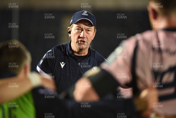 080526 - Glasgow Warriors v Cardiff Rugby - United Rugby Championship - Cardiff Head Coach Corniel van Zyl at full time