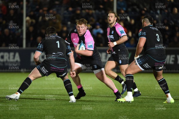220324 - Glasgow Warriors v Cardiff Rugby - United Rugby Championship - Rhys Carre of Cardiff Rugby prop