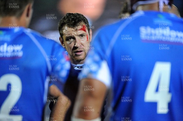 290918 - Glasgow Warriors v Dragons - Guinness PRO14 -  Adam Warren of Dragons stands dejected at the end of the match