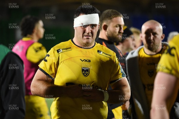 Chris Coleman of Dragons leaves the field dejected at full time following a 49-0 defeat to the home team