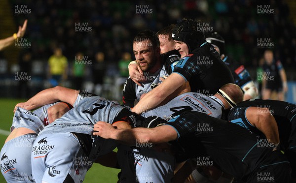 170224 - Glasgow Warriors v Dragons RFC - United Rugby Championship - Sean Lonsdale of Dragons