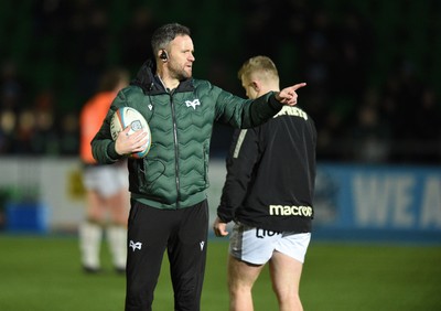 010325 - Glasgow Warriors v Ospreys - United Rugby Championship - Ospreys head coach Mark Jones 